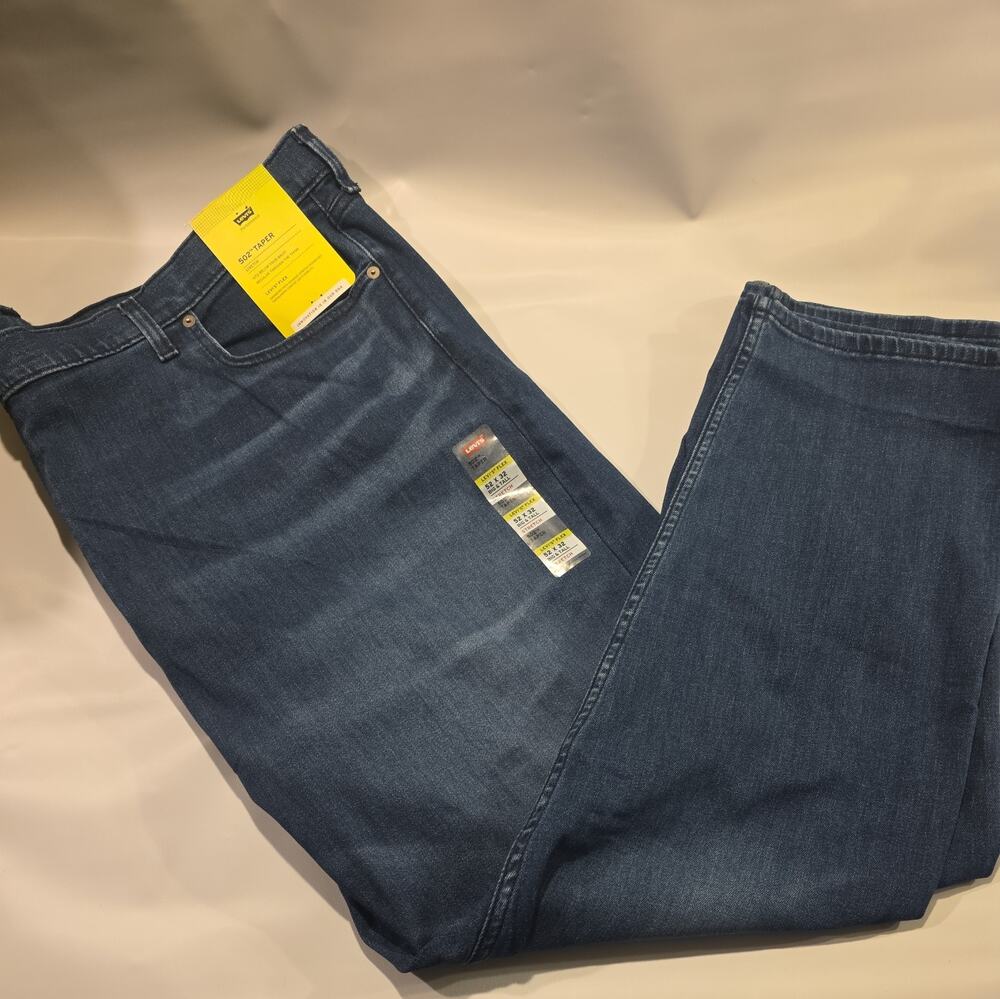 Levi's Men's 502 Taper Stretch Fit Jeans Big & Tall Size 52x32 NWT